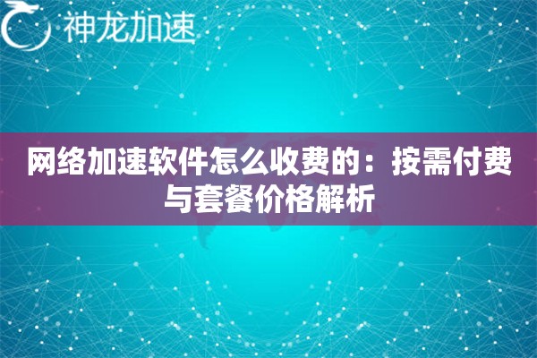 网络加速软件怎么收费的:按需付费与套餐价格解析 网络加速软件怎么收费的:按需付费与套餐价格解析