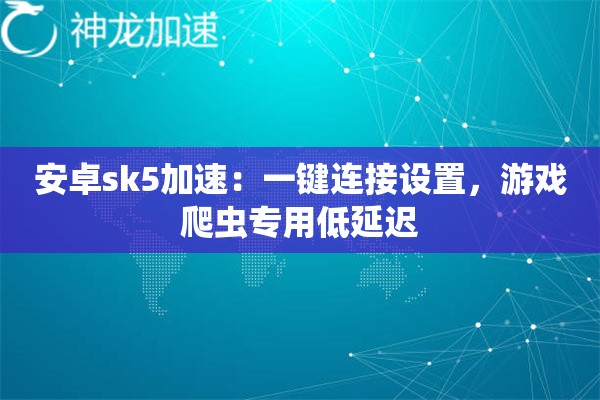 安卓sk5加速:一键连接设置,游戏爬虫专用低延迟 安卓sk5加速:一键连接设置,游戏爬虫专用低延迟