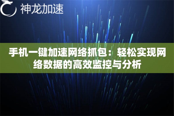 手机一键加速网络抓包:轻松实现网络数据的高效监控与分析 手机一键加速网络抓包:轻松实现网络数据的高效监控与分析