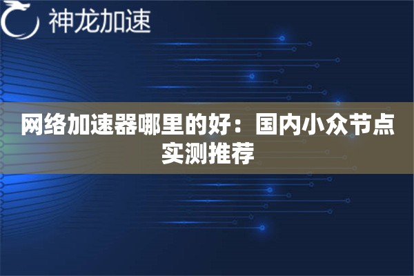 网络加速器哪里的好:国内小众节点实测推荐 网络加速器哪里的好:国内小众节点实测推荐