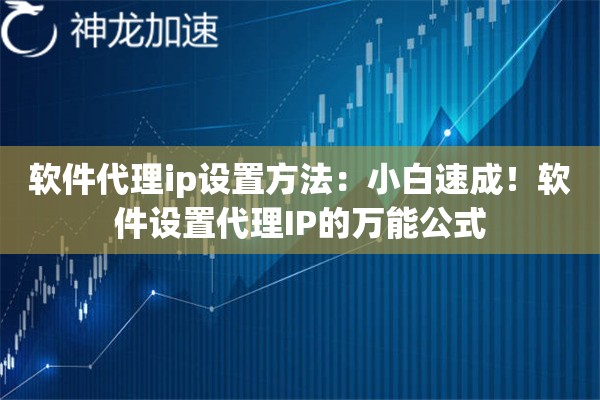 软件代理ip设置方法：小白速成！软件设置代理IP的万能公式