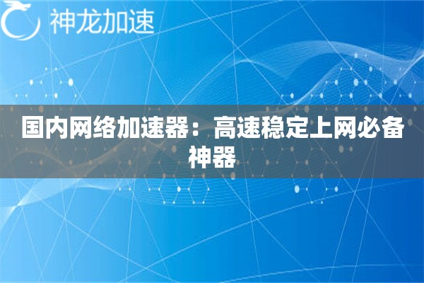 国内网络加速器:高速稳定上网必备神器 国内网络加速器:高速稳定上网必备神器