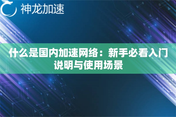 什么是国内加速网络:新手必看入门说明与使用场景 什么是国内加速网络:新手必看入门说明与使用场景