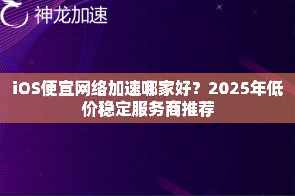 iOS便宜网络加速哪家好?2025年低价稳定服务商推荐 iOS便宜网络加速哪家好?2025年低价稳定服务商推荐
