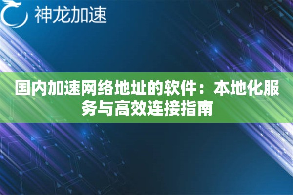 国内加速网络地址的软件:本地化服务与高效连接指南 国内加速网络地址的软件:本地化服务与高效连接指南